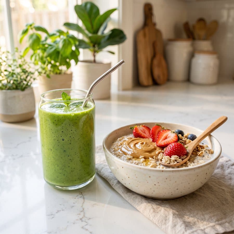 Batido y avena